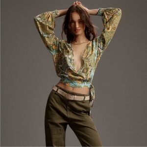 Anthropologie | NWT Tiny Paisley Blouse-Medium